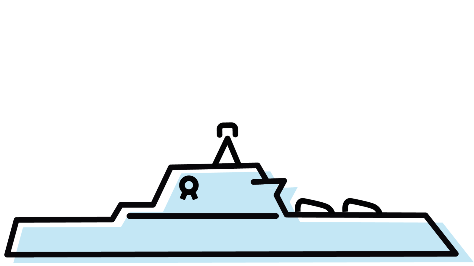 Zeichnung von Schiff