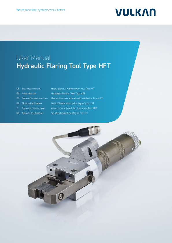 User Manual Hydraulic Flaring Tool Type HFT